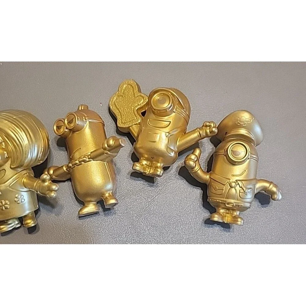 Despicable‎ Me Minions Lot Gold Figures Golden McDonalds